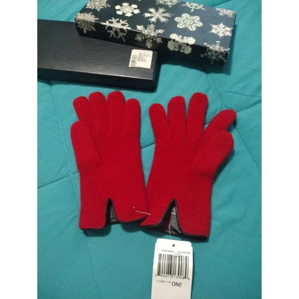 Saks Fifth Avenue 100% Cashmere Gloves Size L